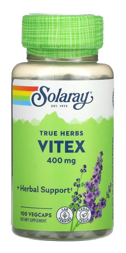 Vitex 400mg Importado 100 Capsulas Veganas Solaray Original