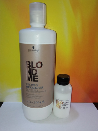 Imagen 3 de 4 de Kit Blondme 50grs Y Agua Blondme 100ml Reemba Del Original