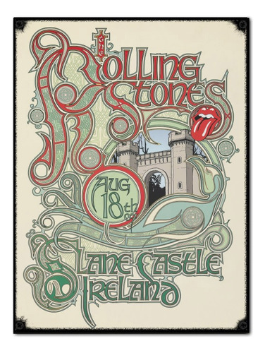 #809 - Cuadro Vintage / Rolling Stones Rock Música No Chapa