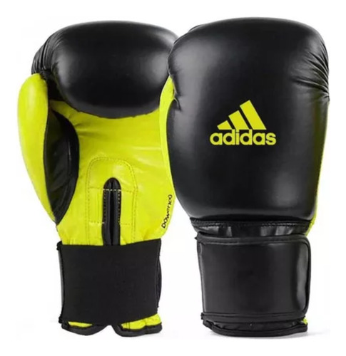 Luva Boxe E Muay-thai  Power 100 Smu Preta/amarela - 16oz