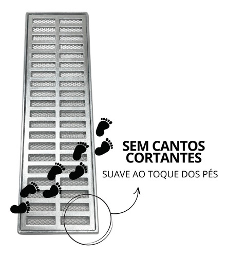 Ralo Alumínio 15x50 Com Tela P/ Quintal E Varanda