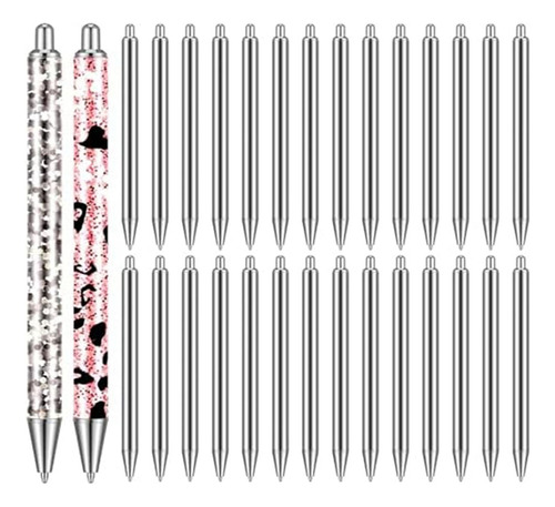 30 Piezas De Bolígrafos De Acero Inoxidable Para Bricolaje C