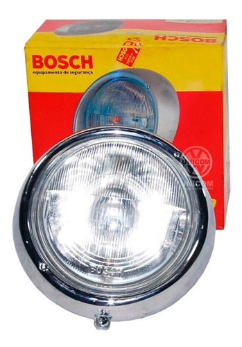 Farol Bi-iodo Aço ( Par) Fusca Até 1972 Bosch Olho De Boi