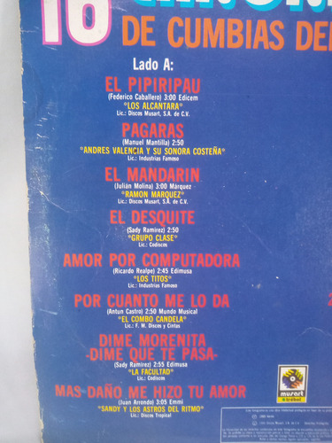 Lp 16 Cañonazos De Cumbias Del Momento Trebol 1985 (Usado)