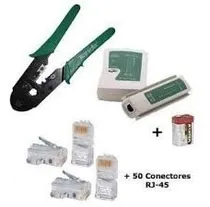 Comprar Alicate Crimpar+testador De Cabo+bateria+ 50 Conector Rj45