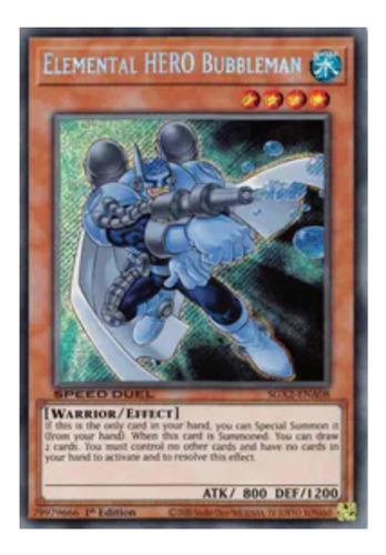 Yugioh! Elemental Hero Bubbleman (secret Rare)