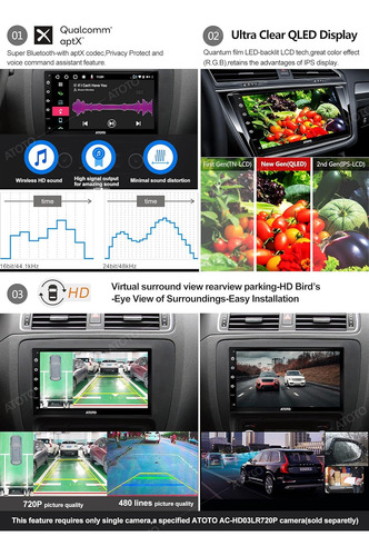 Atoto Estéreo De Coche Android De 7 Pulgadas Con Carplay