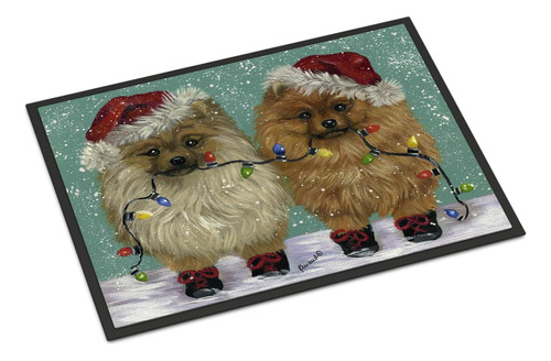 Caroline's Treasures Ppp3267mat Pomeranian Christmas Lighten