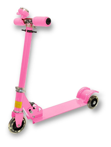 Patineta Monopatin Para Niños Aluminio Ruedas Goma Color Rosado