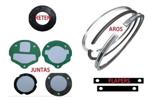 Imagen 1 de 7 de Kit Reparación Compresor Agua Campanita 3/4 Hp Aros / Juntas