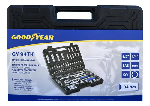 Set Juego Herramientas Combinadas 94 Pcs Goodyear Gy-94tk