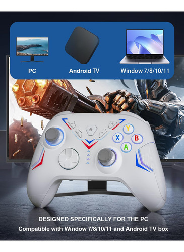 Controlador Bcofo Pc, Controlador Sem Fio Com Iluminação Hal