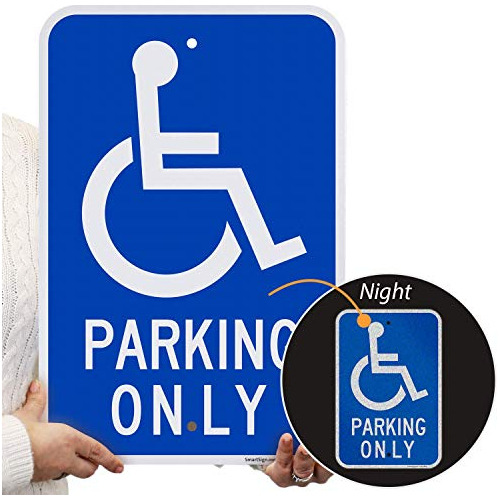 Basics Handicap Parking Only Sign | Acm Reflectante De ...