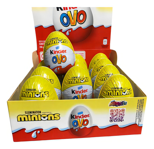 Kinder Ovo Surpresa Minions Display Com 12 Unidades