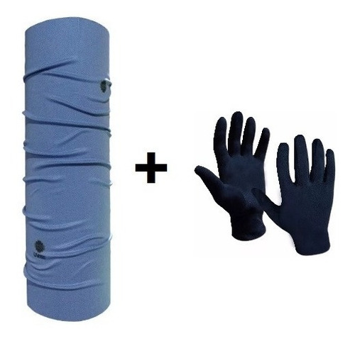 Combo Cuello Termico Running Wakke + Guantes Primera Piel