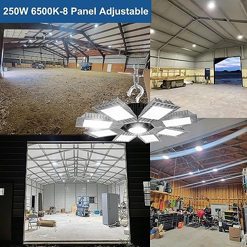 2-pack Hanging Led High Bay Light,250w 6500k-adjustable...