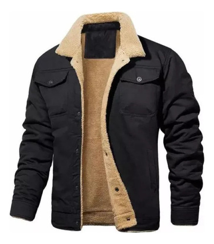 Chaqueta Cálida Con Forro Polar Para Hombre