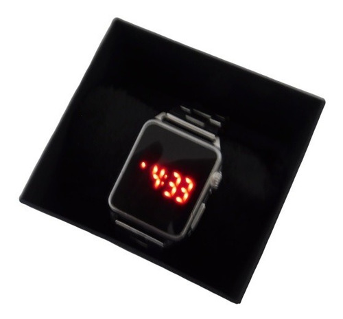 Relógio Led Digital Touch Pulseira De Aço Prata Unissex