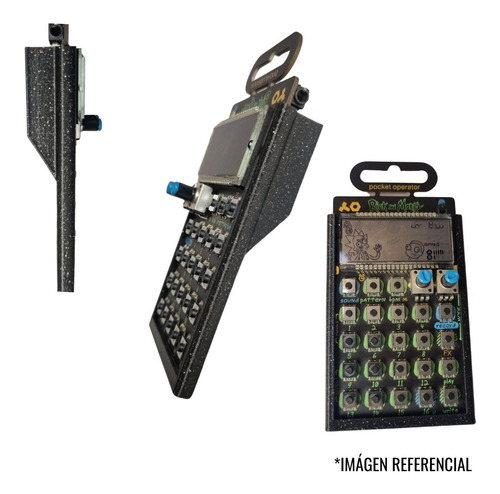 Imagen 2 de 2 de Pocket Operator Slim Case 3d Protector Negro Glitter