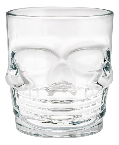      Set 6 Vasos Double Old Fashion Calavera Vidrio Whisky