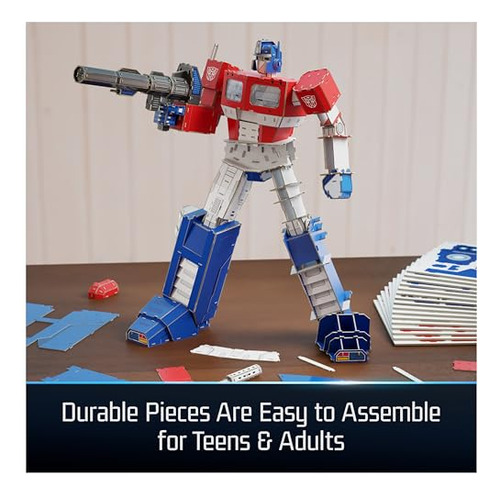 4d Build, Transformers Optimus Prime Kit De Modelo 3d Con Lu