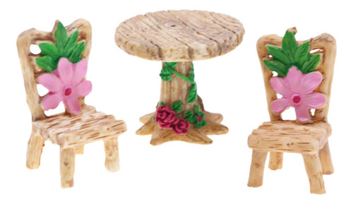 1/12 Escala Casa De Muñecas Mesa Silla Miniatura