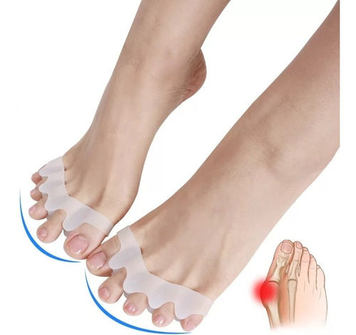 Corrector De Juanetes 5 Dedos Hallux Valgus De Silicona Par