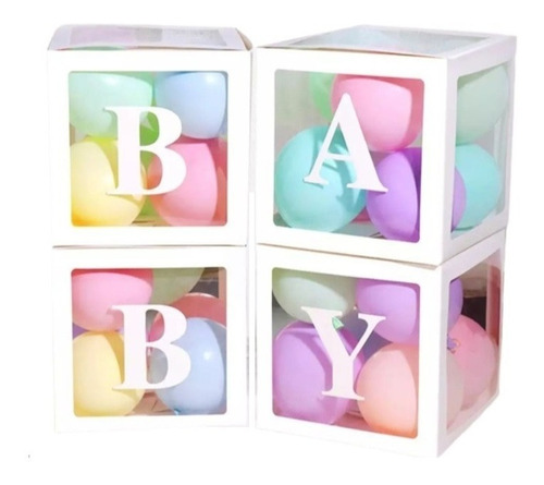 Cubos Decoración Para Baby Shower Niño  Niña Y Bebe