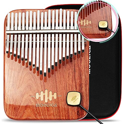Moozica 21 Claves Eq Kalimba Thumb Piano, Solid Rosewood Fla