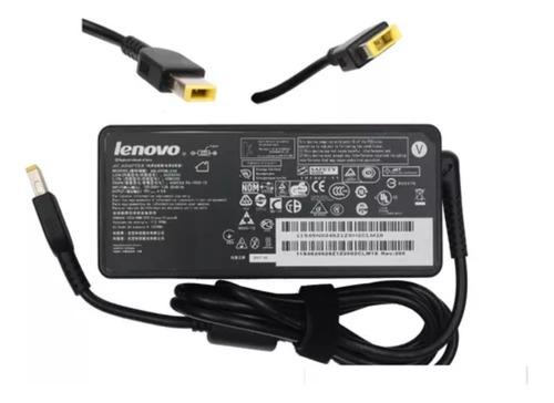 Cargador Lenovo 20v/3.25a/45w  Plug Rectangular 