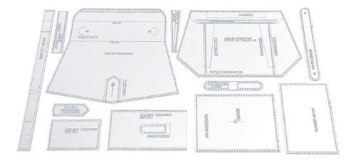 Bolsa De 12 Piezas De Acrílico Transparente Con Plantilla Pa