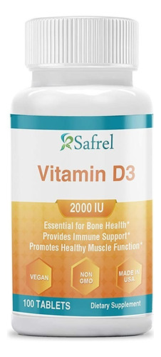 Vitamina D3 100 Tabs Safrel - Unid - Unidad a $1281