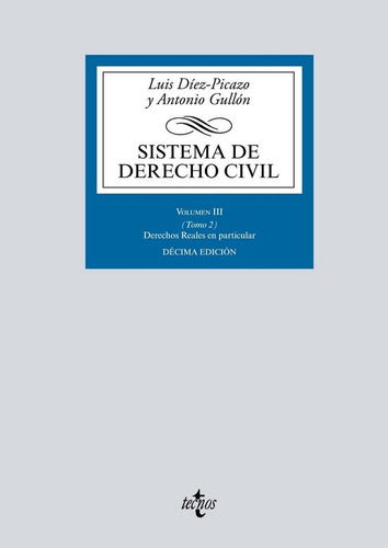 Sistema De Derecho Civil, De Díez-picazo, Luis. Editorial Tecnos, Tapa Blanda En Español