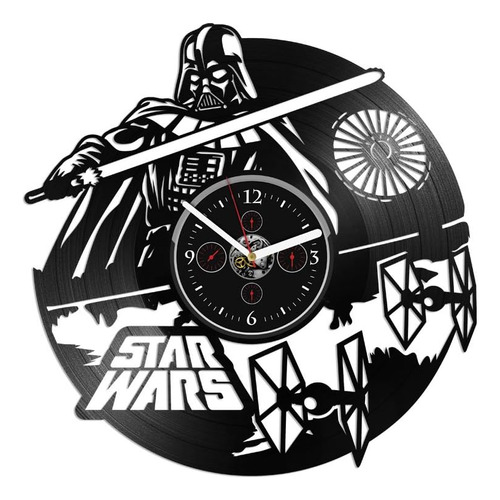 Reloj De Pared De Vinilo De Star Wars Darth Vader Regalo De 
