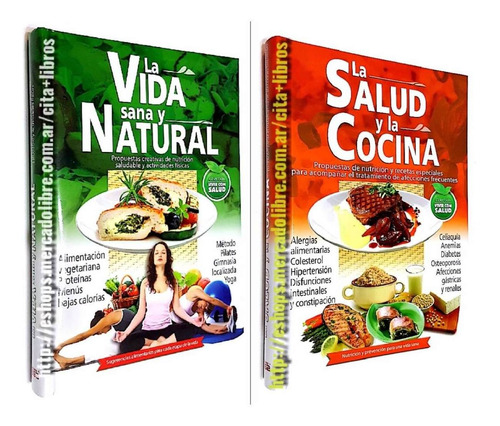 Oferta 2 Libros La Cocina De La Salud + Vida Sana Y Natural