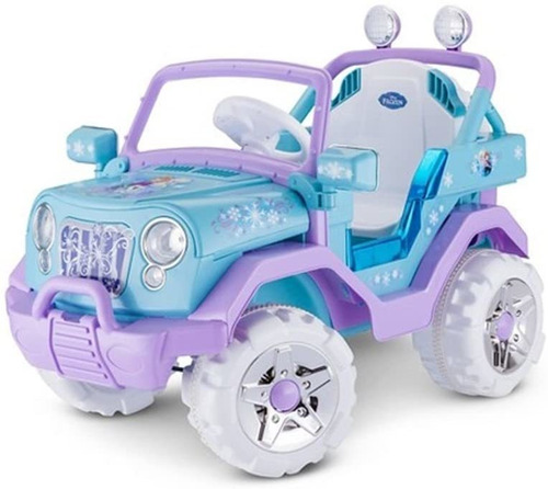 Carro De Batería Recargable Para Niñas Modelo Jeep Frozen 