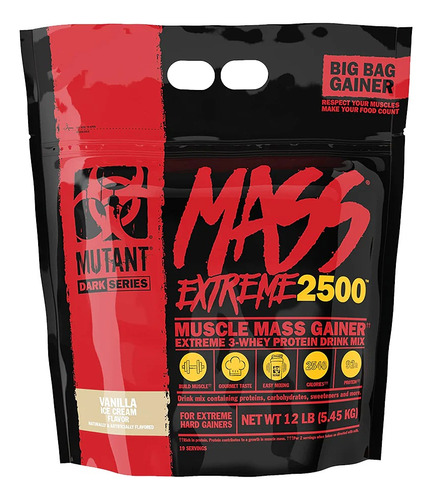 Proteina Mutant Mass Extreme 2500 6 Lbs Ganador De Peso 