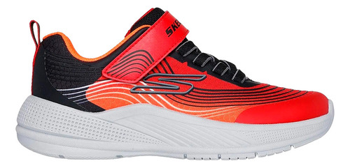 Skechers Microspec Advance Para Niño Color Rojo, Negro