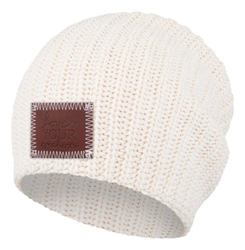 Love Your Melon Beanie Para Hombres Y Mujeres, Blanco Motead