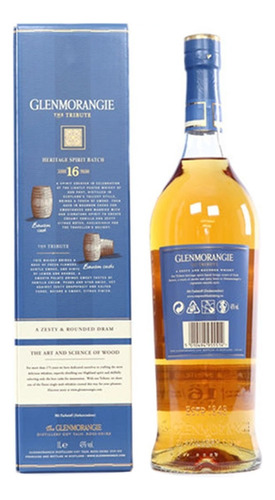 Whisky Glenmorangie 16 Anos The Tribute 1l