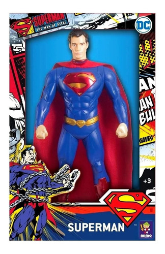 Boneco Super Homem Classico 45cm Liga Da Justiça Mimo 0927