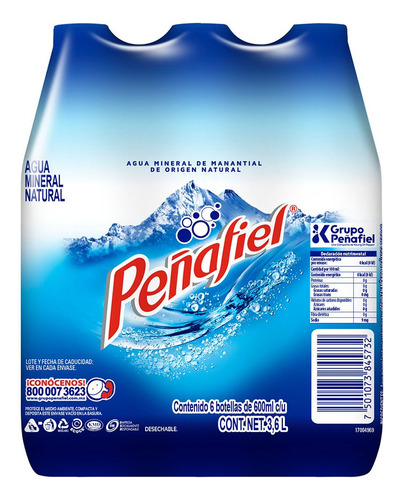 Agua Mineral Manantial Peñafiel 600 Ml