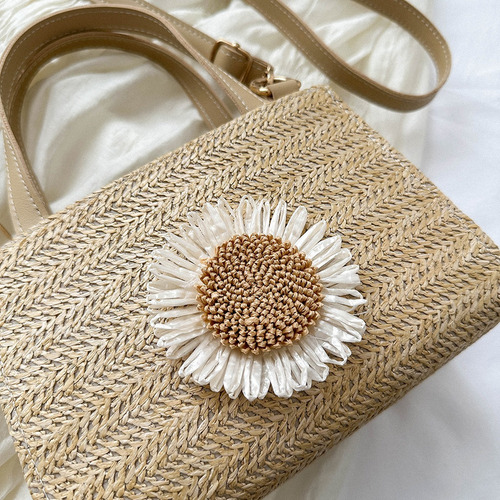 Bolsa De Playa De Verano Con Correa Ajustable, Bandolera Tej