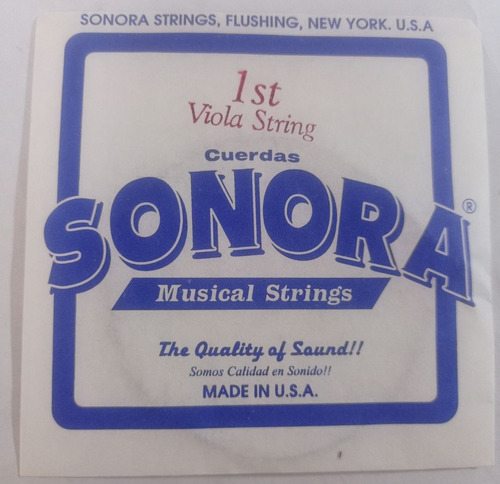 Cuerda 1ra De Viola Marca Sonora