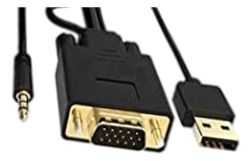 Convertidor De Adaptador De Cable A Audio + Potencia 10 Pies
