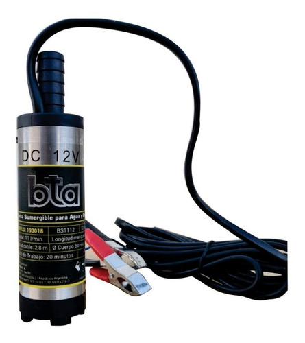 Bomba Sumergible Trasvase Diesel Agua 12v Para Tambor 200lts