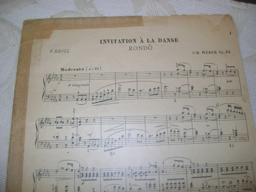 Partitura Piano  Invitacion A La Danza Carl Marie Van Weber