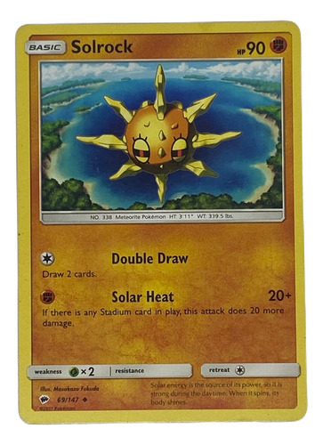 Solrock Carta Pokémon Original Tcg Inglés 69/147