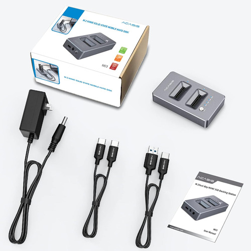 Duplicador Doble Bahia Clon Sin Conexion Usb A Nvme, M2 Ssd