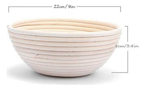 Cesta Para Pan Banneton Proofing De 6 Piezas Con Forro Extra